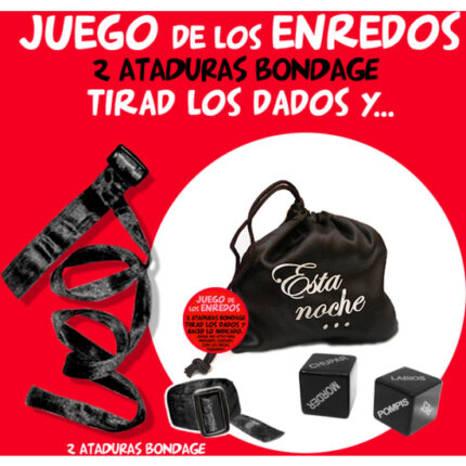 BOLSA JUEGO ENREDOS NEGRO ATADURAS+2 DADOS - 001