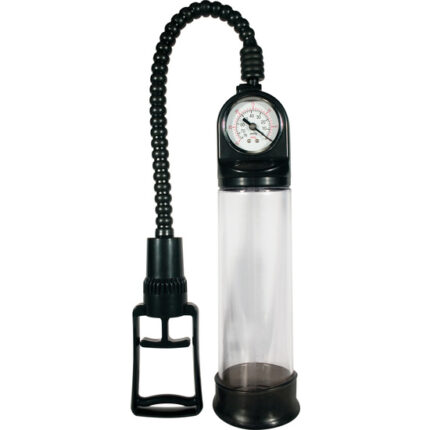 BOMBA DE ERECCION CON MANOMETRO NEGRA - 001