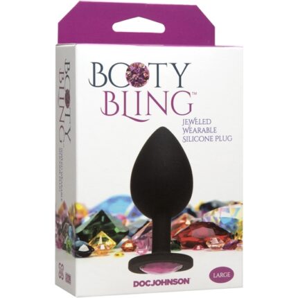 BOOTY BLING - GRANDE - ROSA - PLUG DE SILIONA - 002