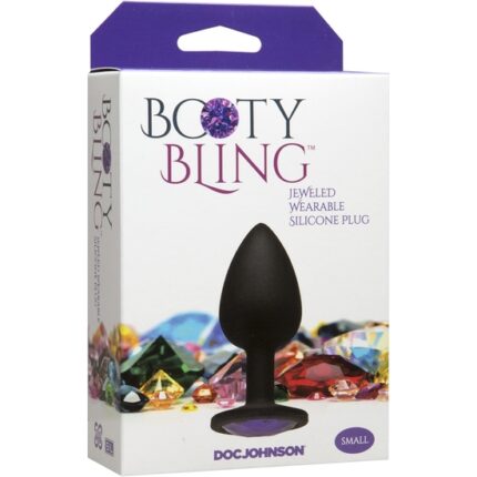 BOOTY BLING - PEQUEÑO - MORADO - PLUG SILICONA - 002
