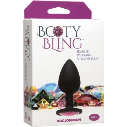 BOOTY BLING - PEQUEÑO - ROSA - PLUG DE SILICONA - 002