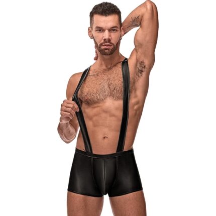 BOXER NEGRO MATE CON TIRANTES - 001