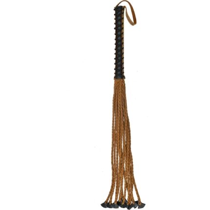 BRAIDED 22 TAILS WITH 12 HANDLE - ITALIAN LEATHER 86X4CM - 001