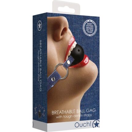 BREATHABLE BALL GAG - MORDAZA CON CORREA - AZUL - 002