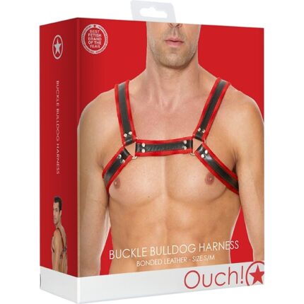 BUCKLE BULLDOG HARNESS - ROJO - 002