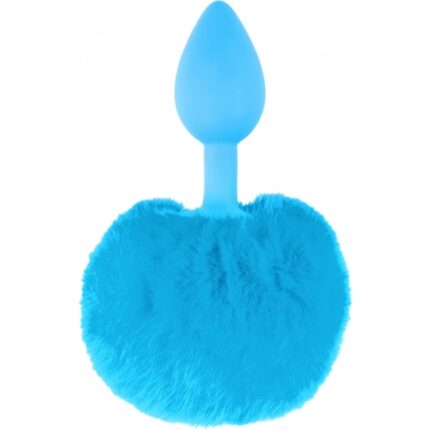 BUNNY TAIL - PLUG DE SILICONA AZUL - 001