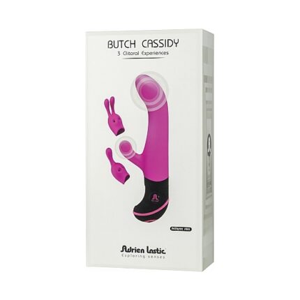 BUTCH CASSIDY VIBRADOR CON CABEZALES INTERCAMBIABLES - ROSA - 002