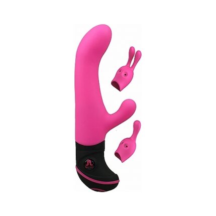 BUTCH CASSIDY VIBRADOR CON CABEZALES INTERCAMBIABLES - ROSA - 001