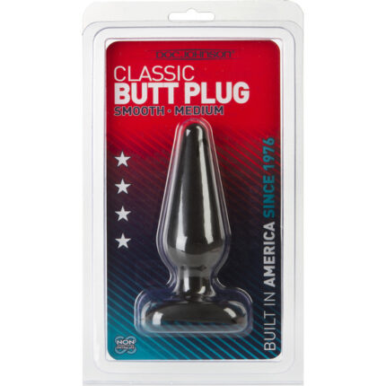 BUTT PLUG ANAL MEDIANO NEGRO - 002