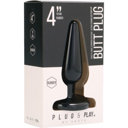 BUTT PLUG - BASIC - 10 CM - NEGRO - 002
