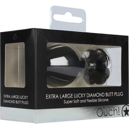 BUTT PLUG EXTRA GRANDE LUCKY DIAMOND - NEGRO - 002