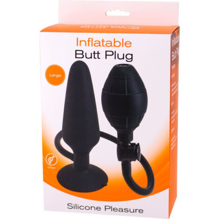 BUTT PLUG HINCHABLE L - NEGRO - 002