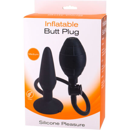 BUTT PLUG HINCHABLE M - NEGRO - 002