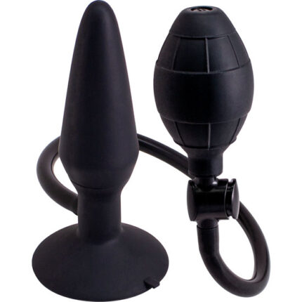 BUTT PLUG HINCHABLE M - NEGRO - 001