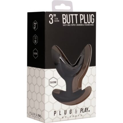 BUTT PLUG - SPLIT 3 - 6CM - NEGRO - 002