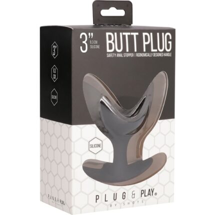 BUTT PLUG - SPLIT 4 - 7CM - NEGRO - 002