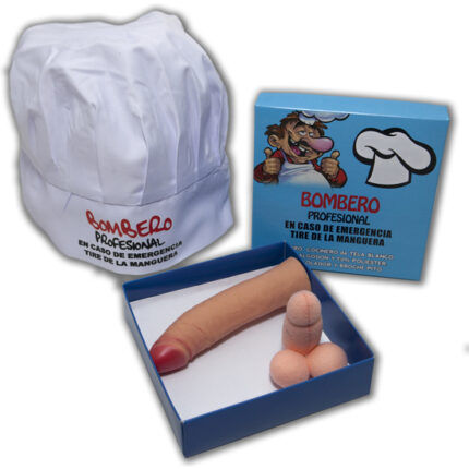 CAJA GORRO COCINERO BLANCO BOMBERO PROFESIONAL - 001