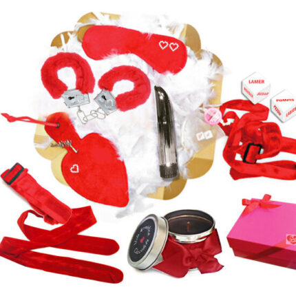 CAJA PÉTALO BONDAGE ROJO CORAZÓN PEDRERIA - 001