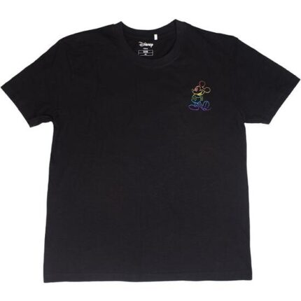 CAMISETA CORTA ACID WASH DISNEY PRIDE NEGRO - 001