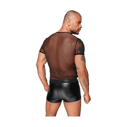 CAMISETA PVC CON TRANSPARENCIAS - NEGRO - 002