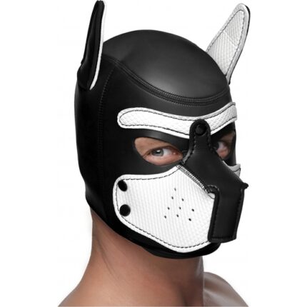 CAPUCHA NEOPRENO SPIKE PUPPY - NEGRO Y BLANCO - 002