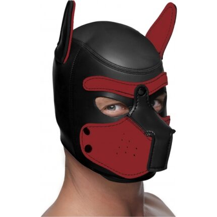 CAPUCHA NEOPRENO SPIKE PUPPY - NEGRO Y ROJO - 001