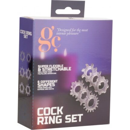 CG SET DE ANILLOS PARA EL PENE - TRANSPARENTE - 002