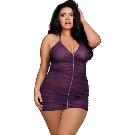 CHEMISE AND G-STRING DMD - CIRUELA - 001