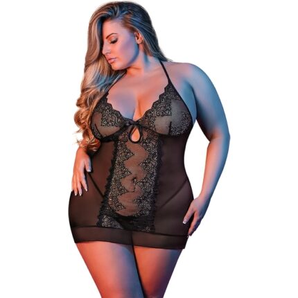 CHEMISE & G-SET - NEGRO - 001