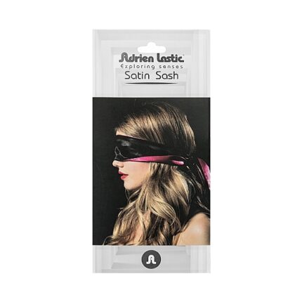 CINTA SATINADA PARA LOS OJOS - NEGRO/ROSA - 002