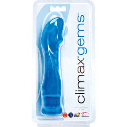 CLIMAX GEMS VIBRADOR ELECTRICO AZUL - 002