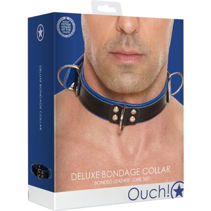 COLLAR BONDAGE DELUXE - TALLA ÚNICA - AZUL - 002