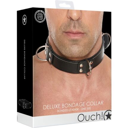 COLLAR BONDAGE DELUXE - TALLA ÚNICA - NEGRO - 002