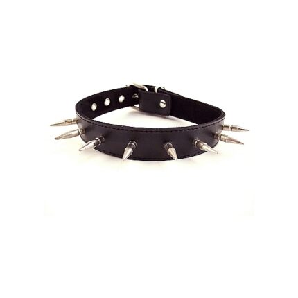 COLLAR DE CUERO CON PINCHOS - 001