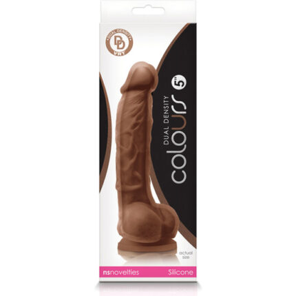 COLOURS DUAL DENSITY PENE SILICONA 17CM - CARAMELO - 002