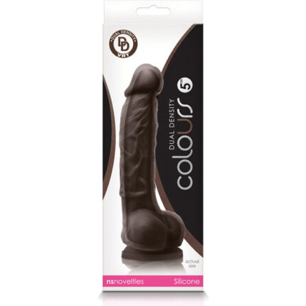 COLOURS DUAL DENSITY PENE SILICONA 17CM - MARRÓN - 002