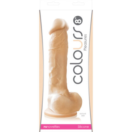 COLOURS PLEASURES DILDO THIN 8 PULGADAS BLANCO - 002