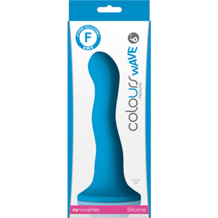 COLOURS WAVE DILDO SILICONA 15CM - AZUL - 002