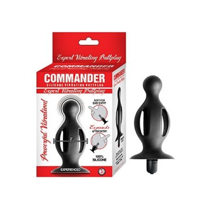 COMMANDER EXPERT PLUG ANAL VIBRADOR - NEGRO - 001