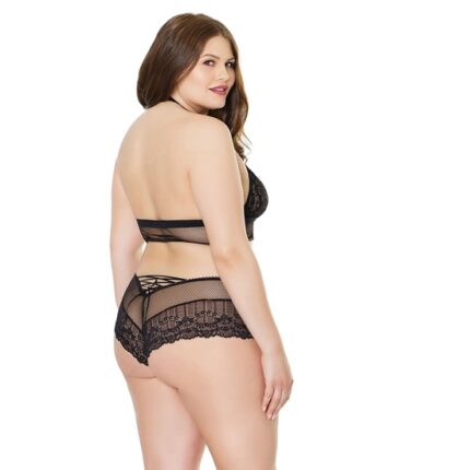 CONJUNTO HALTER TOP Y CULOT - NEGRO - 002