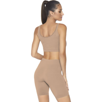 CONJUNTO OPACO CON PANTALONES CICLISTA - CARAMELO - 002