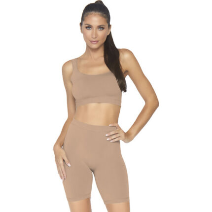 CONJUNTO OPACO CON PANTALONES CICLISTA - CARAMELO - 001