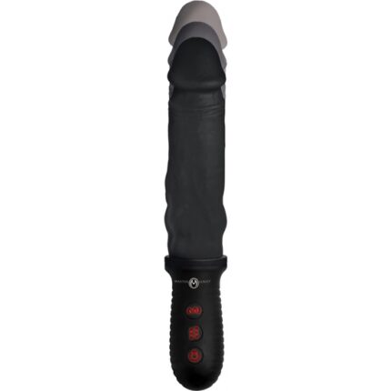 CONSOLADOR VIBRADOR Y DE EMPUJE AUTOMATICO 8X POUNDER CON MANGO - NEGRO - 002