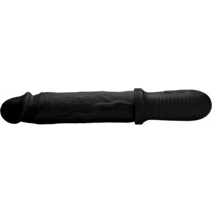 CONSOLADOR VIBRADOR Y DE EMPUJE AUTOMATICO 8X POUNDER CON MANGO - NEGRO - 001