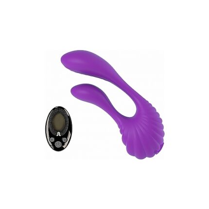 COUPLE SECRETS VIBRADOR DOBLE CON MANDO - MORADO - 001
