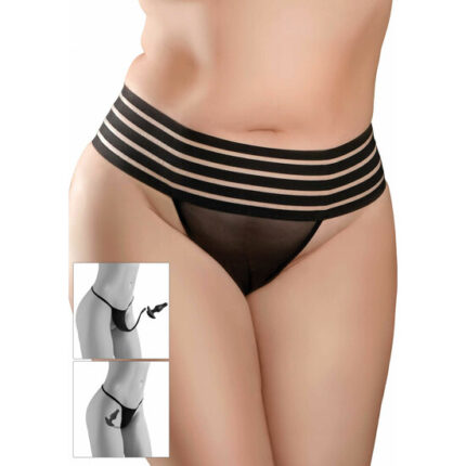 CROTCHLESS LOVE GARTER XL 2XL- NEGRO - 001