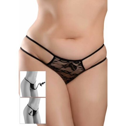 CROTCHLESS PLEASUREPEARL XL-2XL - NEGRO - 001
