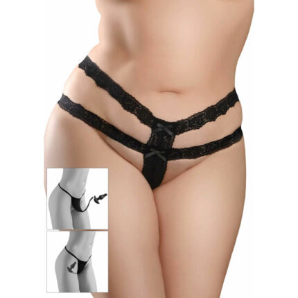 CROTCHLESS SECRET GEM XL-2XL - BLACK - 001