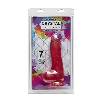CRYSTAL JELLIES PENE CON TESTÍCULOS 19CM - ROSA - 002