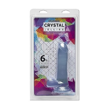 CRYSTAL JELLIES PENE CON TESTÍCULOS 26CM - TRANSLÚCIDO - 002